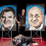 Two CEO/MD speed paintings done simultaneously